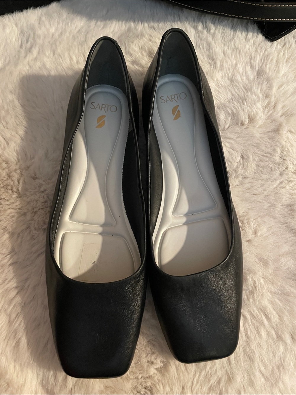 NWOB Sarto Flexa Amaya Ballet Flats Black Leather 9